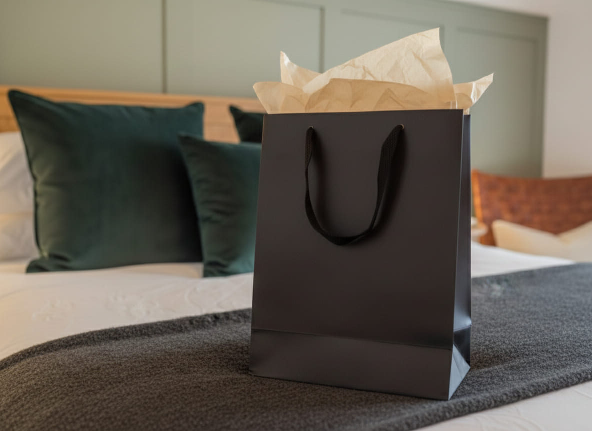 Corporate gift bag at South Creek Retreat