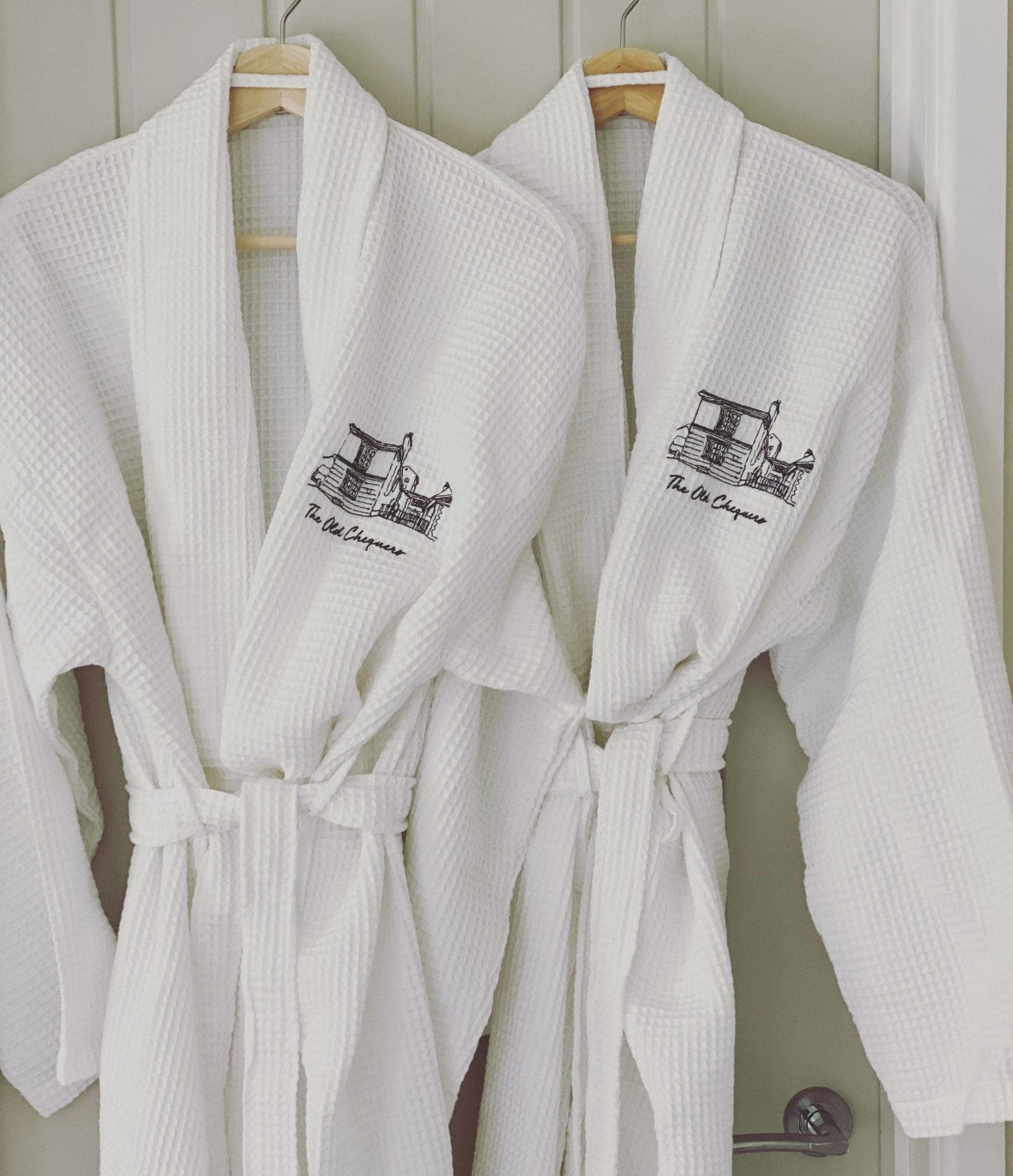 The house robes for the hot tub